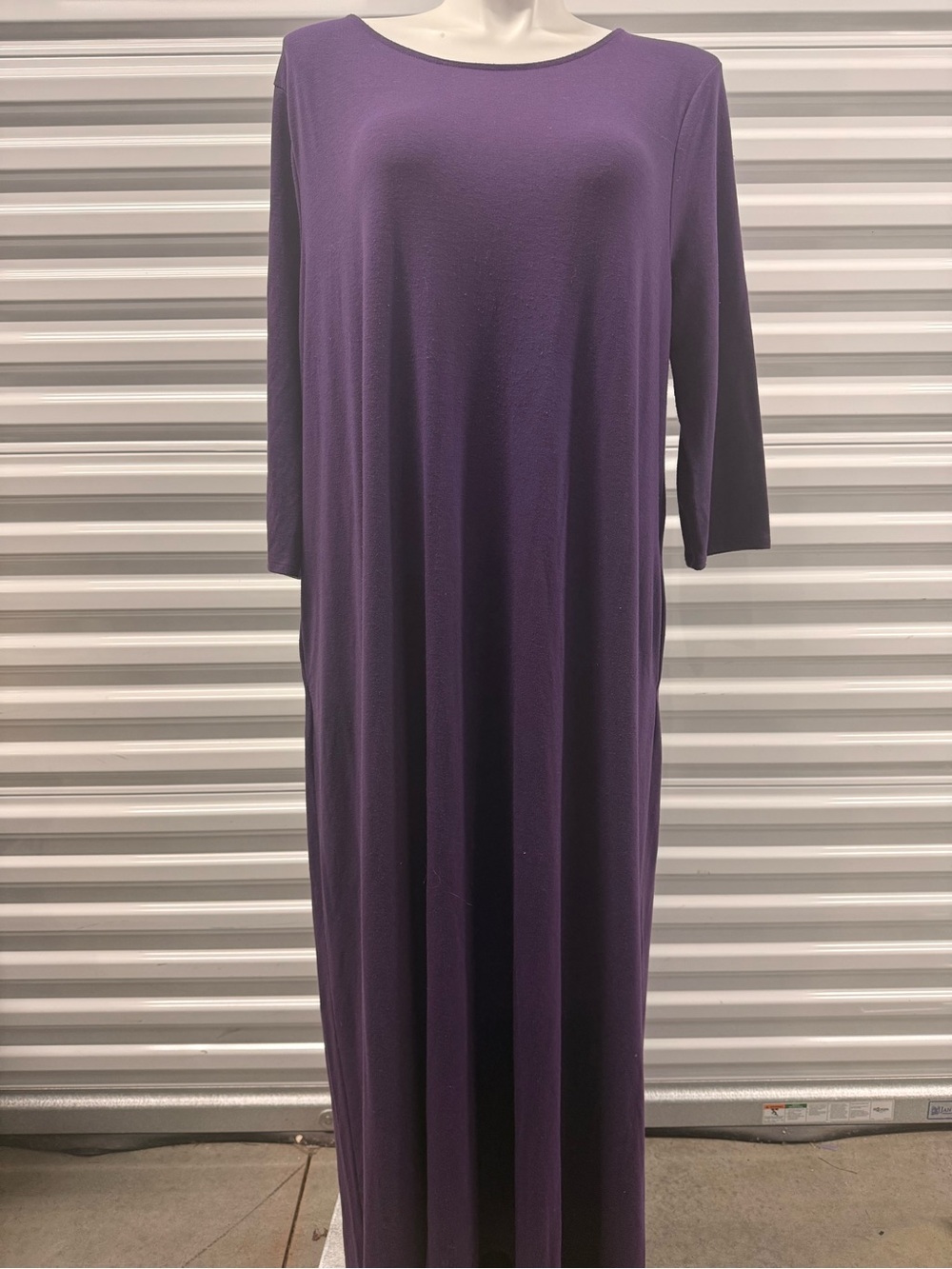 Zenana Outfitters Purple Boatneck Maxi Dress
